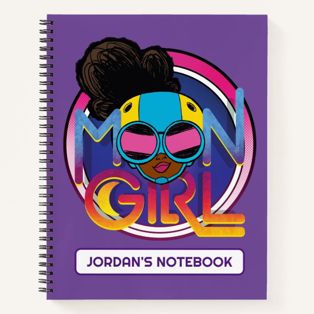 Moon Girl Goggles Logo Graphic Notebook (Front)