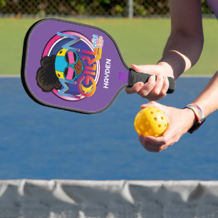 Moon Girl Goggles Logo Graphic Pickleball Paddle