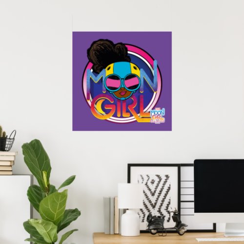 Moon Girl Goggles Logo Graphic Poster