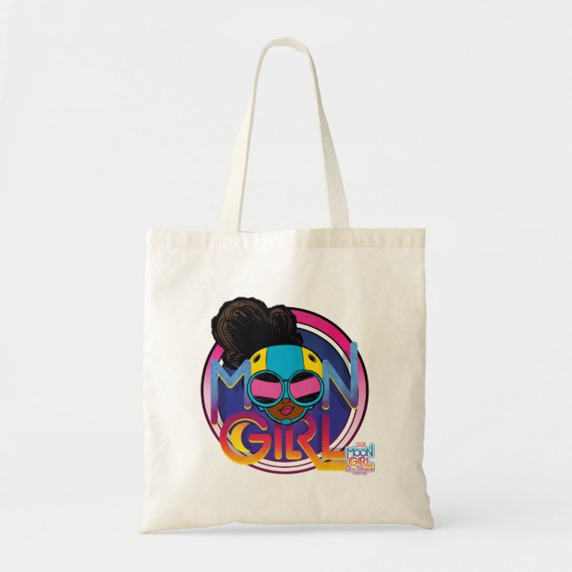 Moon Girl Goggles Logo Graphic Tote Bag (Front)