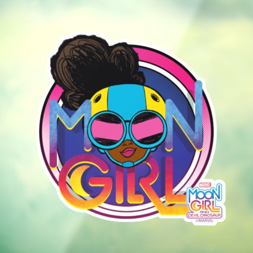 Moon Girl Goggles Logo Graphic Window Cling