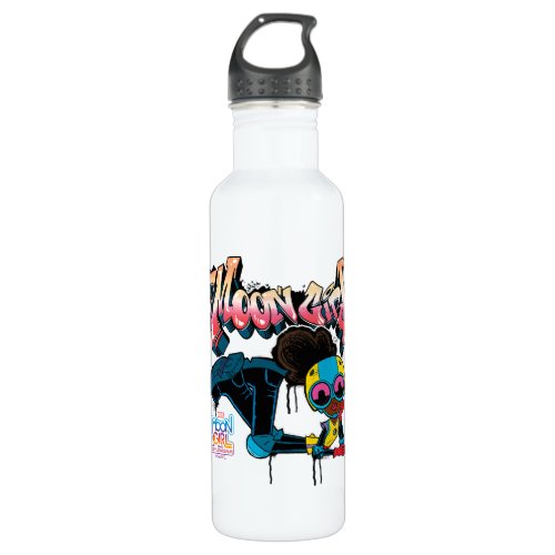 Moon Girl Graffiti Painting Stainless Steel Water Bottle