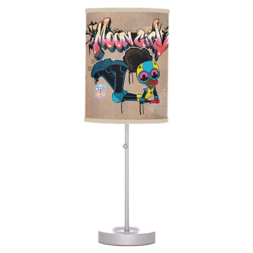 Moon Girl Graffiti Painting Table Lamp