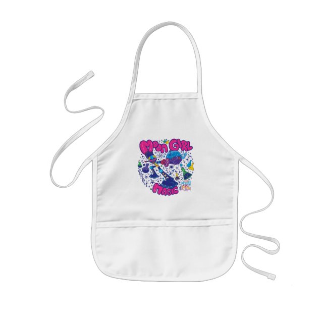 Moon Girl Magic Science Doodle Graphic Kids' Apron (Front)