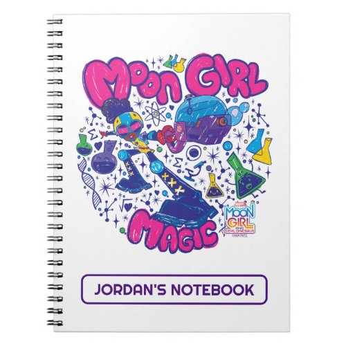 Moon Girl Magic Science Doodle Graphic Notebook