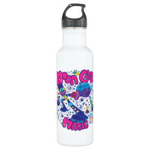 Moon Girl Magic Science Doodle Graphic Stainless Steel Water Bottle