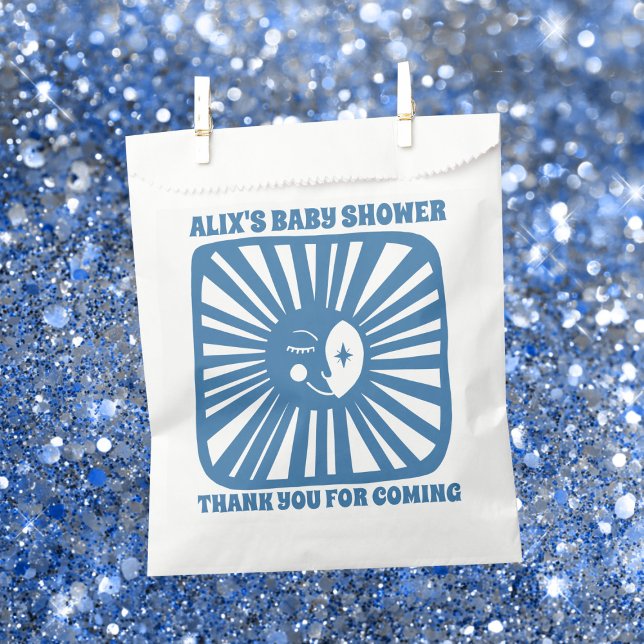 Moon Glow Boho Modern Cute Baby Shower CUSTOM  Favor Bag (Moon Glow Boho Modern Cute Baby Shower CUSTOM Favor Bag
)
