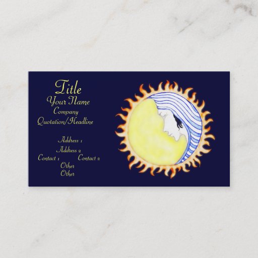 Customizable Moon Goddess Business Card Template