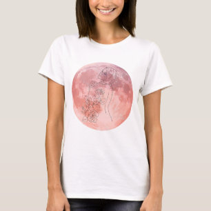 Moon Goddess Celestial Art – Soft Feminine Energy T-Shirt