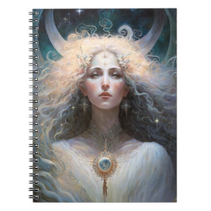 Moon Goddess Fantasy Art Notebook