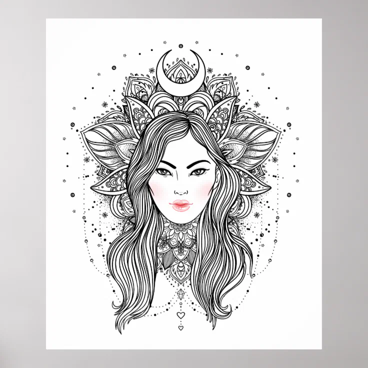 Moon Goddess Poster | Zazzle