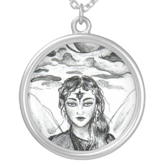 Moon Goddess Silver Plated Necklace