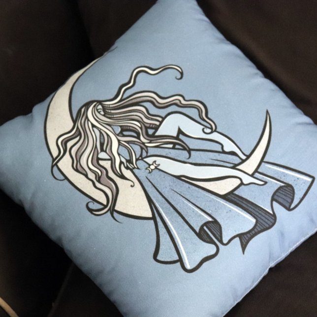 Moon Goddess Throw Pillow (Creator Uploaded)