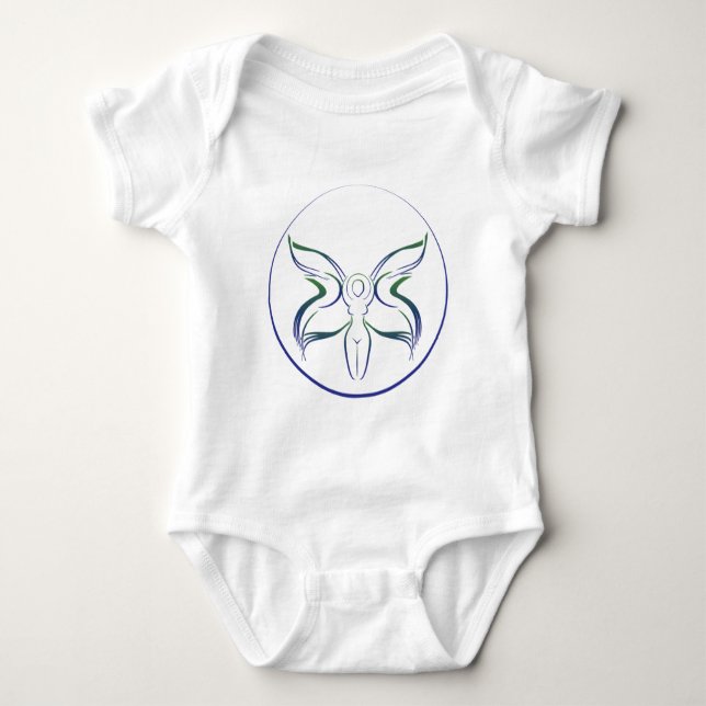 moon goddess wiccan wiccan witchcraft pagan fairy baby bodysuit (Front)