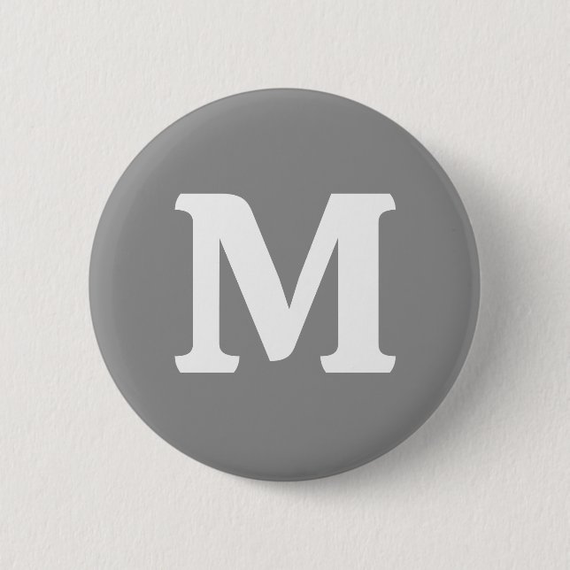 Moon Gray Solid Color  Button (Front)