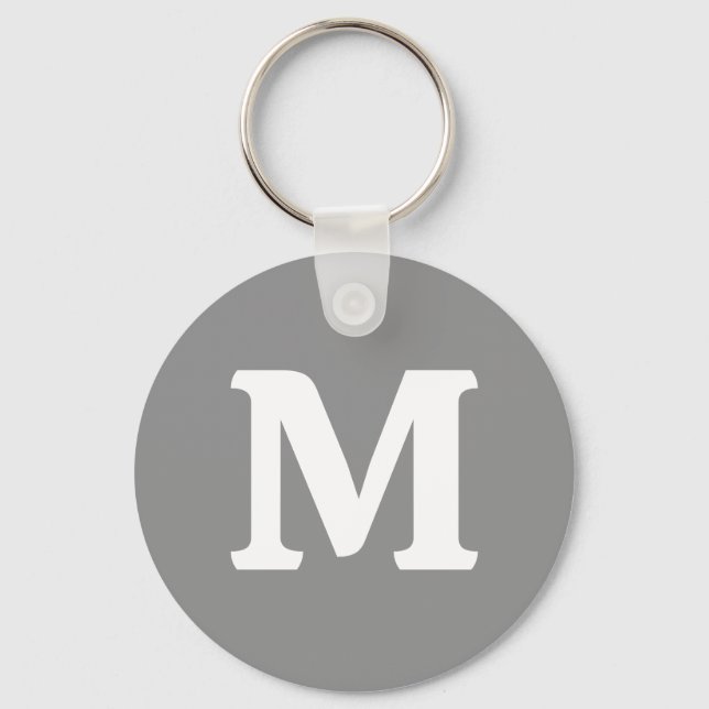 Moon Gray Solid Color  Keychain (Front)