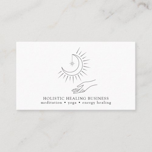 Moon Hand Holistic Healing Business Card