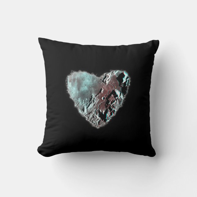 Moon Heart by Alexandra Cook Throw Pillow (Front)
