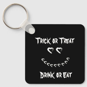 Moon Heart Halloween Trick or Treat keychain