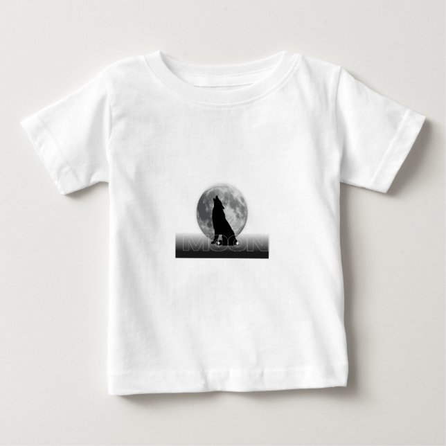 Moon Howl – Mystical Wolf Silhouette GraphiT-Shirt Baby T-Shirt (Front)