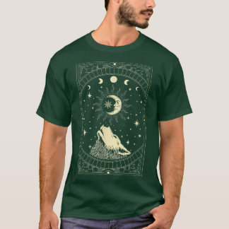 Moon Howling Wolf - Gothic Witch Witchcraft Occult T-Shirt