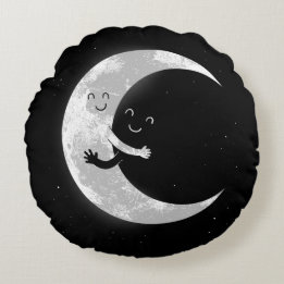 Moon Hug Round Pillow