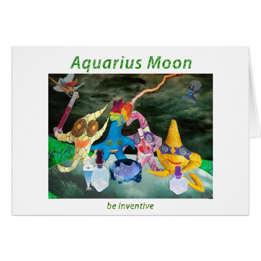 Moon in Aquarius Cards (Front Horizontal)