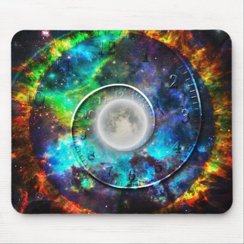 Moon in fantasy space mouse pad