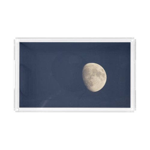 Moon in the Early Evening Acrylic Tray