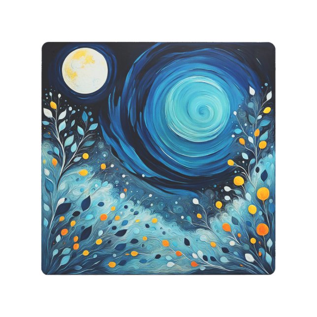 Moon In The Garden 804 Metal Print (Front)