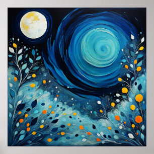 Moon In The Garden 804 Poster