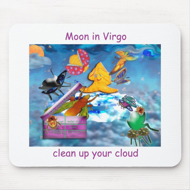 Moon in Virgo Mouse Pad (Front)