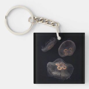Moon Jellyfish Swimming Keychain