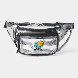 Moon Joy Cute Earth and Moon Hug Clear Fanny Pack