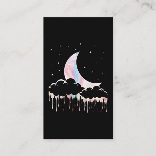 Moon Kawaii Crescent Witchy Pastel Goth Business Card