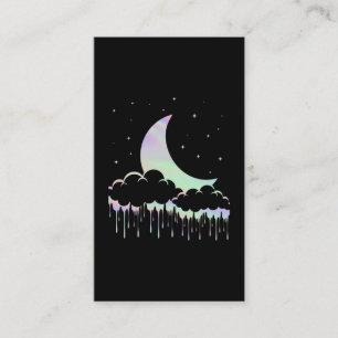 Moon Kawaii Pastel Goth Aesthetic Business Card