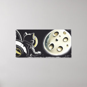Moon Kitty Canvas Print