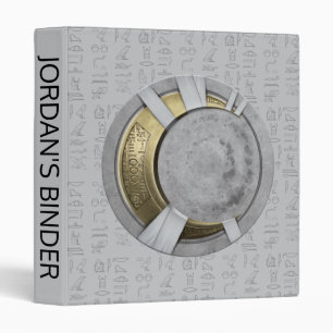 Moon Knight Crescent Moon Chest Icon 3 Ring Binder