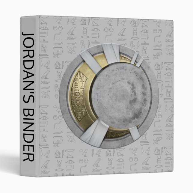 Moon Knight Crescent Moon Chest Icon 3 Ring Binder (Front/Spine)