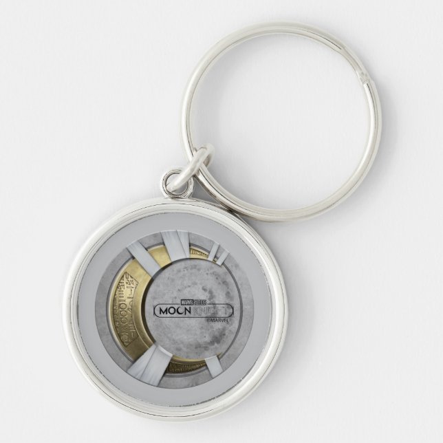 Moon Knight Crescent Moon Chest Icon Keychain (Front)