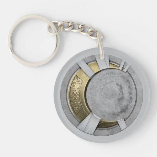 Moon Knight Crescent Moon Chest Icon Keychain