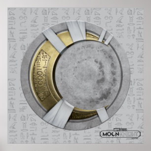 Moon Knight Crescent Moon Chest Icon Poster