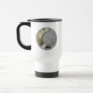 Moon Knight Crescent Moon Chest Icon Travel Mug