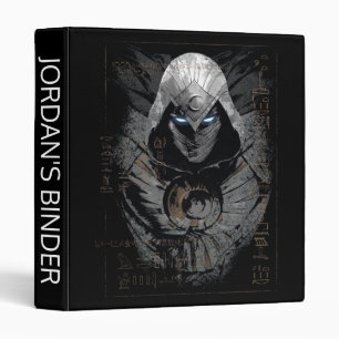 Moon Knight Dark Hieroglyphic Character Slab 3 Ring Binder