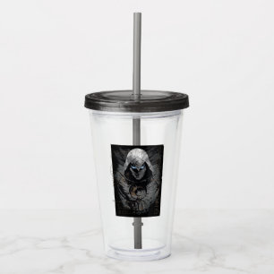 Moon Knight Dark Hieroglyphic Character Slab Acrylic Tumbler