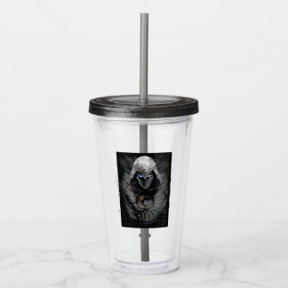 Moon Knight Dark Hieroglyphic Character Slab Acrylic Tumbler
