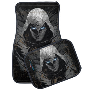 Moon Knight Dark Hieroglyphic Character Slab Car Floor Mat