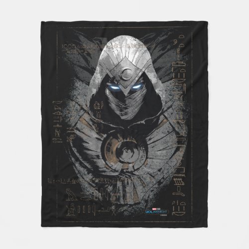 Moon Knight Dark Hieroglyphic Character Slab Fleece Blanket