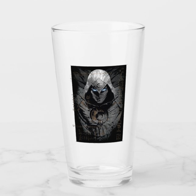 Moon Knight Dark Hieroglyphic Character Slab Glass (Front)