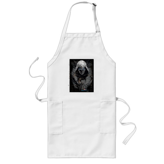 Moon Knight Dark Hieroglyphic Character Slab Long Apron (Front)